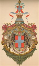 Coat of arms of the Kingdom of Italy, c1933. Artist: Whitehead, Morris & Co Ltd.
