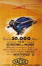 Advertisement for Yacco motor oil, c1937. Artist: Unknown.