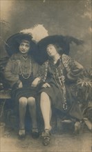 A studio photograph of two ladies, c1910. Artist: Unknown.