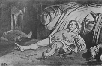 'La Rue Transnonain, le 15 Avril 1834'.  Creator: Honore Daumier.