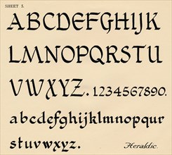 Sheet 5, from a portfolio of alphabets, 1929. Artist: Unknown.
