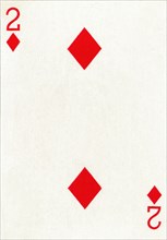 2 of Diamonds from a deck of Goodall & Son Ltd. playing cards, c1940. Artist: Unknown.