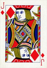 Jack of Diamonds from a deck of Goodall & Son Ltd. playing cards, c1940. Artist: Unknown.