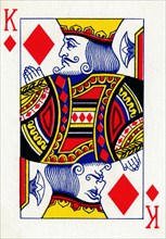 King of Diamonds from a deck of Goodall & Son Ltd. playing cards, c1940. Artist: Unknown.