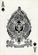 Ace of Spades from a deck of Goodall & Son Ltd. playing cards, c1940. Artist: Unknown.