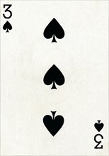 3 of Spades from a deck of Goodall & Son Ltd. playing cards, c1940. Artist: Unknown.