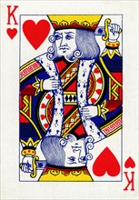 King of Hearts from a deck of Goodall & Son Ltd. playing cards, c1940. Artist: Unknown.