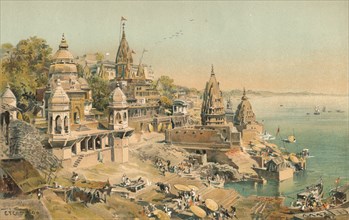 'Benares on the Ganges', 1892, (1904). Artist: Edward Theodore Compton.