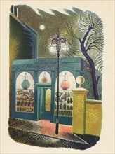 'Chemist Shop at Night', 1938, (1946). Artist: Eric Ravilious.