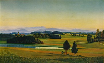 'Landscape at Staffelsee', c1931. Artist: Georg Schrimpf.
