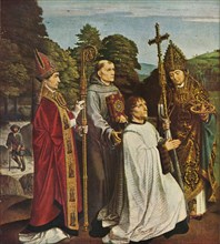 'Canon Bernardijn Salviati and Three Saints', 1501, (1909). Artist: Gerard David.