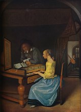 'A Young Woman playing a Harpsichord to a Young Man', 1659. Artist: Jan Steen.