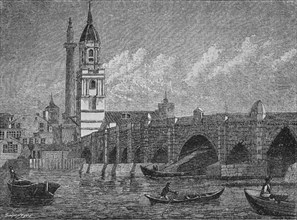 'London Bridge', 1796, (1903). Artist: John Walker.