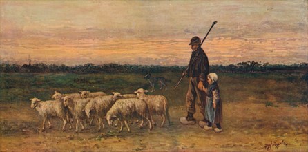 'The Return of the Flock', c1899. Artist: Jozef Israels.