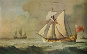 'The Cleveland Yacht at Sea in a Fresh Breeze', 1678. Artist: Willem van de Velde the Younger.