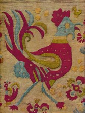'Bird Motif (Cock) from an embroidered valance of Ionian Islands', c1640. Artist: Unknown.