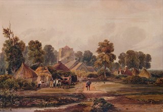 'A Worcestershire Farm', c1848. Artist: David Cox the elder.