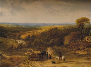 'View near Crediton, Devon',1843. Artist: Frederick Richard Lee.