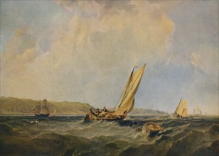 'Blowing Hard-Off Cowes', 1834. Artist: George Chambers.