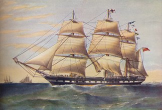 'Clipper Ship, Sussex', c1853. Artist: Thomas Goldsworth Dutton.