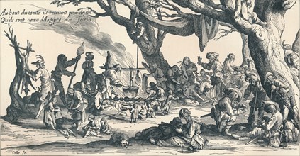 'An Encampment of the First Gipsies in Central Europe', c1604, (1907). Artists: Unknown, Jacques Callot.