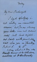 Letter from JMW Turner, c1840 (1904). Artist: JMW Turner.