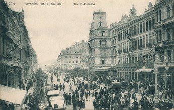 'Avenida Rio Branco - Rio de Janeiro', c1910. Artist: Unknown.