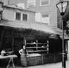 Shop and solar, Clare Market, London, since demolished, 1895 (1904). Artist: Unknown.