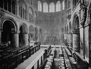 Interior of the Church of St Bartholomew the Great, West Smithfield, City of London, 1906. Artist: Unknown.