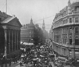 The Mansion House and Cheapside, City of London, c1890 (1911). Artist: Photochrom Co Ltd of London.