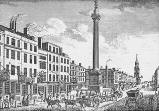 The Monument, City of London, c1755 (1903). Artist: Thomas Bowles.