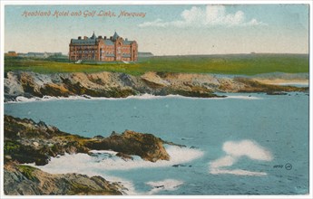 'Headland Hotel and Golf Links, Newquay', c1910. Artist: Unknown.