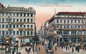 'Berlin - Unter den Linden mit Blick in die Friedrichstraße', c1900. Artist: Unknown.