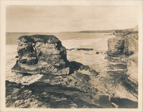'Rocks at Porth - Newquay', 1927. Artist: Unknown.