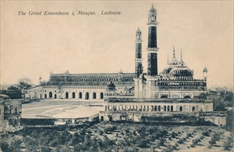 'The Great Emambara & Mosque. Lucknow', c1900. Artist: Unknown.