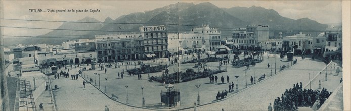 'Tetuan - Vista general de la plaza de Espana', c1910.  Artist: Unknown.