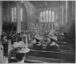 Sunday morning service in the Church of St Peter ad Vincula, London, c1903 (1903). Artist: Unknown.