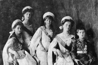 Children of Tsar Nicholas II of Russia, c1910.  Artist: Unknown.