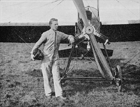 London-Paris Air Race: the winner, Mr WL Brock, the American racing pilot, 1914, (1934). Artist: Flight Photo.