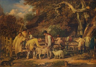 'Sheep Shearing', 1828, (1938). Artist: James Ward.