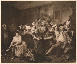 'A Rake's Progress - 3: The The Orgy', 1733.  Artist: William Hogarth.