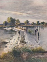 'Weir at Chertsey', 1911, (1914). Artist: James S Ogilvy.
