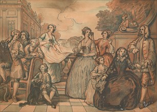 Sketch for 'The Jones Family Conversation Piece', 1730. Artist: William Hogarth.