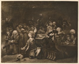 'A Rake's Progress - 6: The Gaming House', 1733.  Artist: William Hogarth.