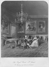 'The Royal Closet. - St. James's. Her Majesty giving audience to an Ambassador', c1841. Artist: Henry Melville.