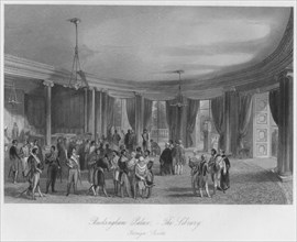 'Buckingham Palace, - The Library. Foreign Leveé', c1841. Artist: Henry Melville.