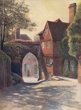'Castle Gateway and Museum, Guildford', 1911, (1914). Artist: James S Ogilvy.