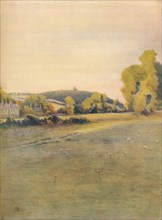 'St. Martha's Chapel, from Shalford Common, 1911, (1914). Artist: James S Ogilvy.