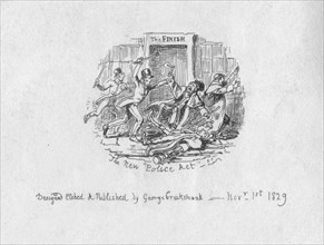 'The New Police Act', 1829. Artist: George Cruikshank.