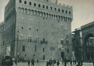 Palazzo Vecchio, Piazza della Signoria, Florence, Italy, 1927. Artist: Eugen Poppel.